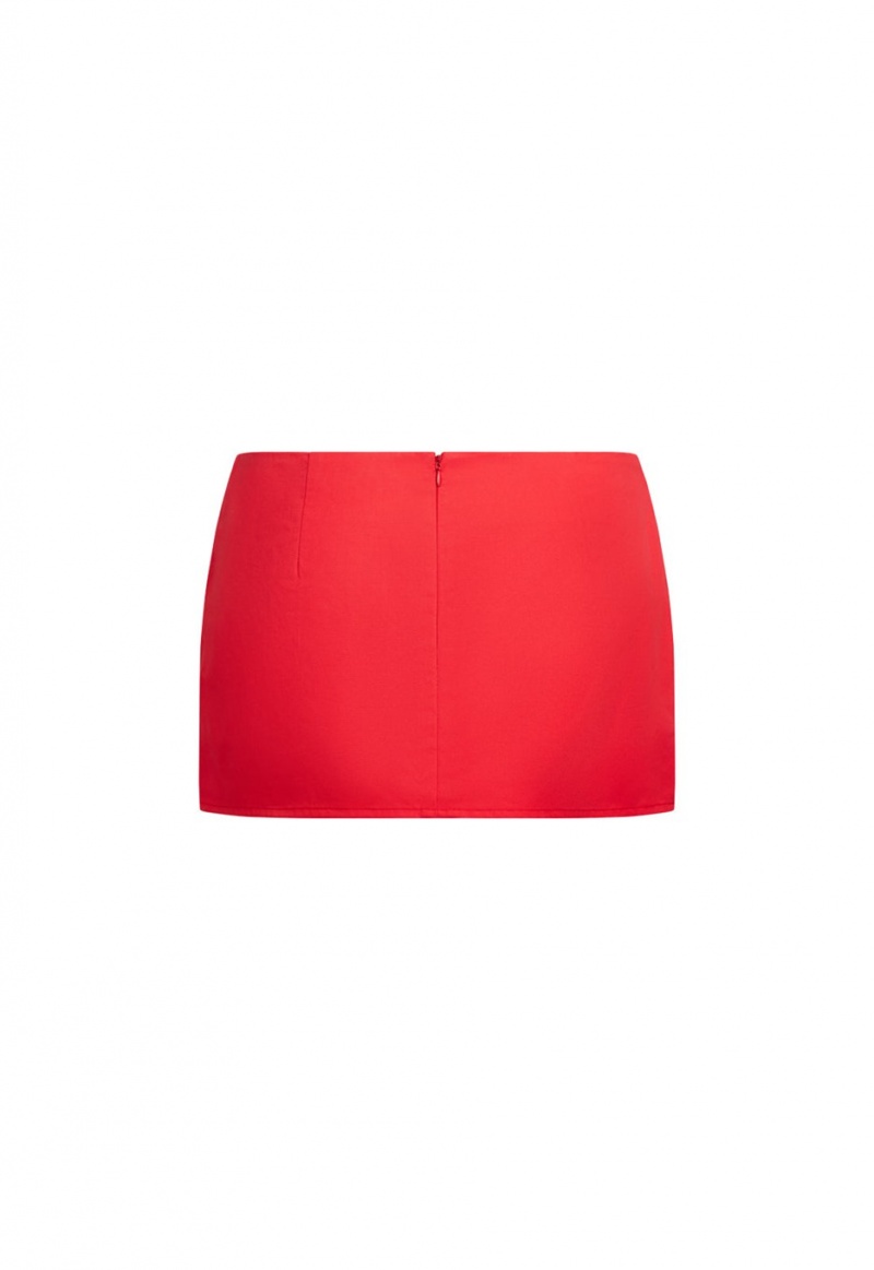 Falda Lioness Clicquot Mini Rojas | España-OSIEQ2854