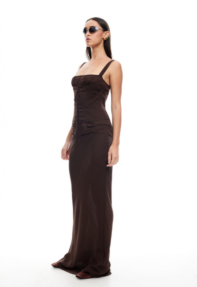 Falda Lioness Endless Maxi Chocolate | España-ZMWBR7649