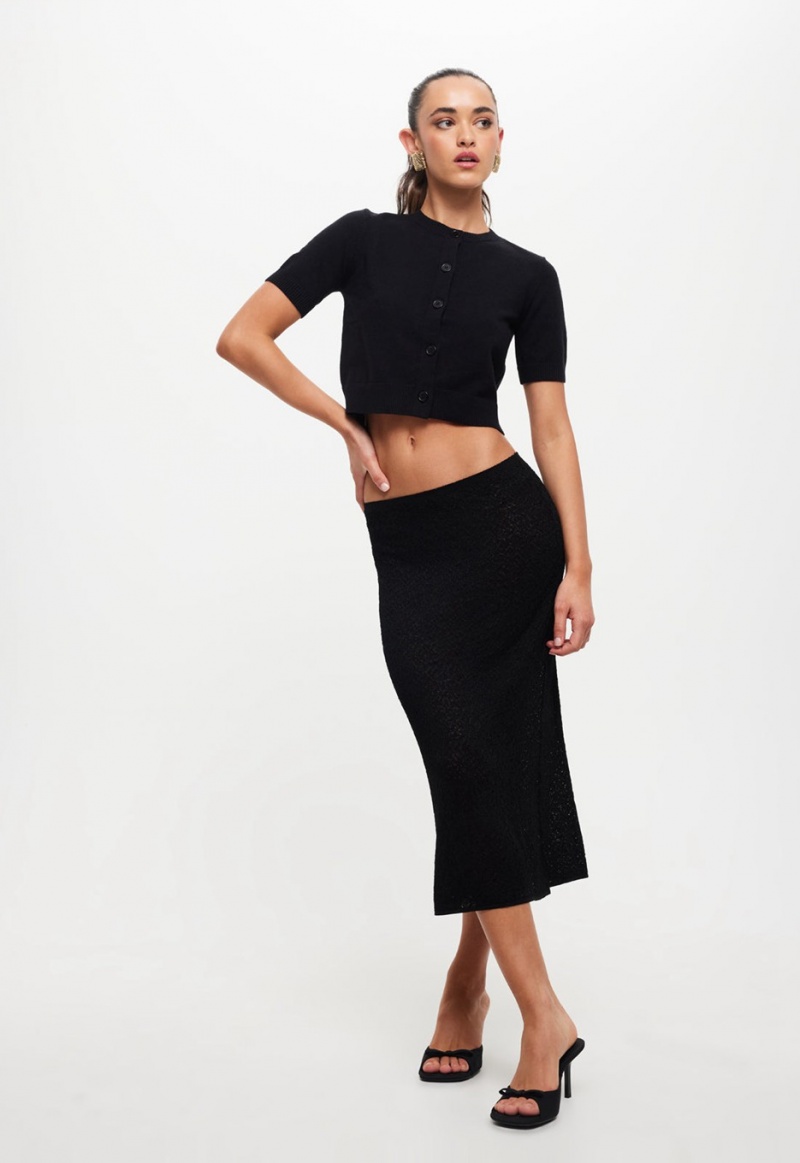 Falda Lioness Pure Midi Negras | España-CUIXV4750