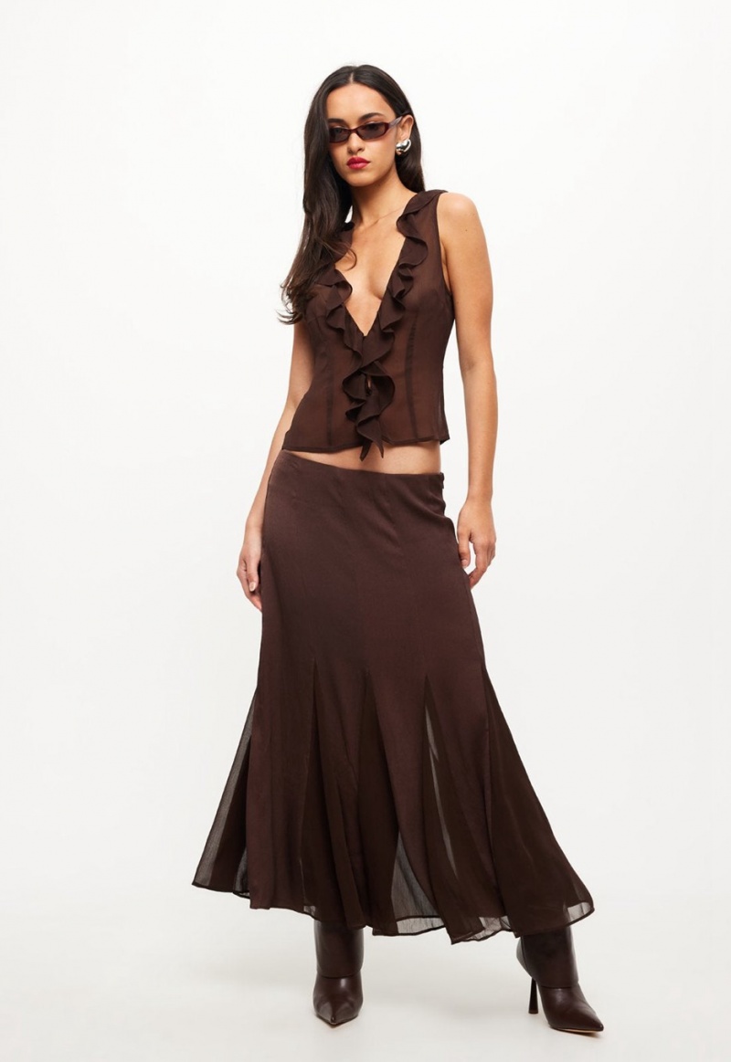 Falda Lioness Rose Maxi Chocolate | España-AYURI5396