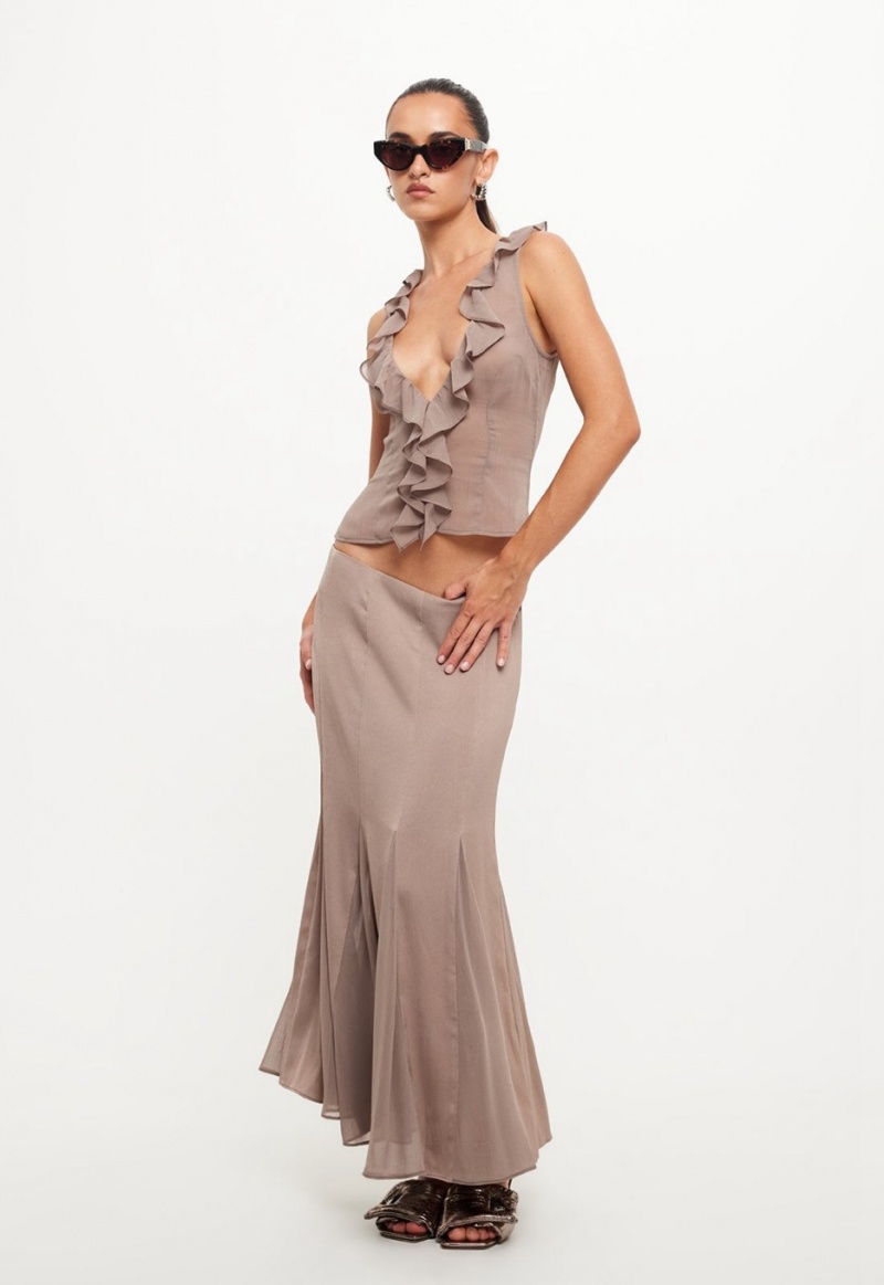 Falda Lioness Rose Maxi Gris | España-ISEZT3247