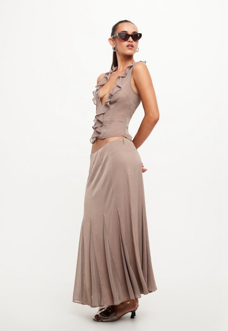 Falda Lioness Rose Maxi Gris | España-ISEZT3247