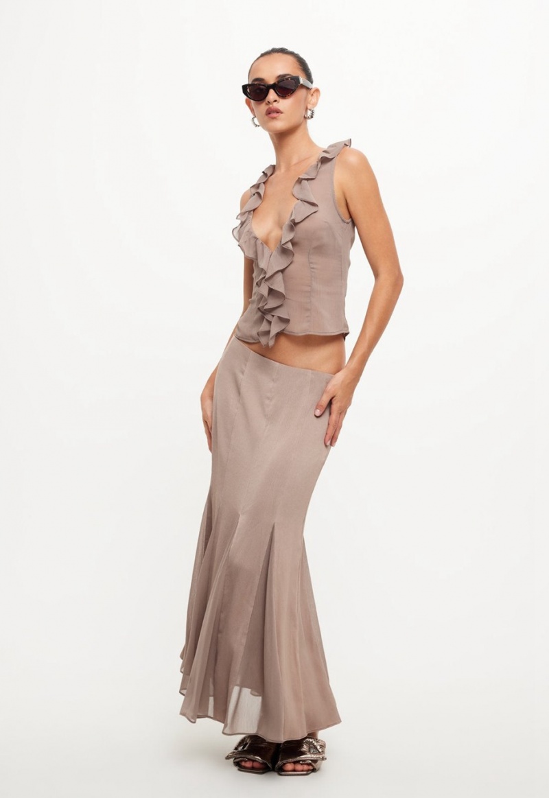 Falda Lioness Rose Maxi Gris | España-ISEZT3247