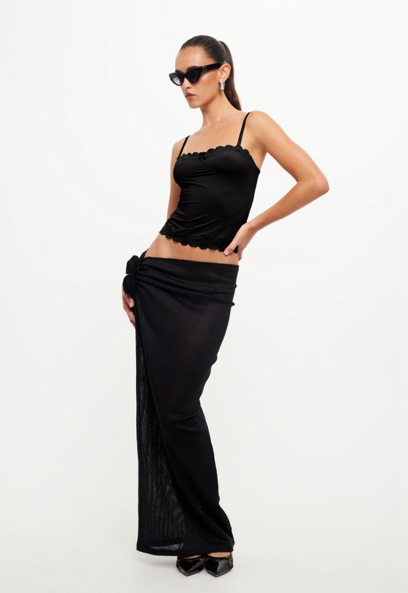 Falda Lioness Soul Mate Maxi Negras | España-VAUDH1305