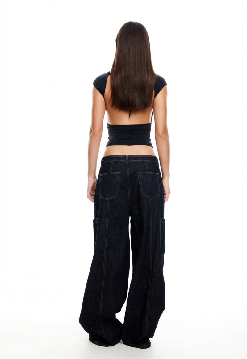 Jeans Lioness Veneda Baggy Azules Oscuro | España-CYEOD6317