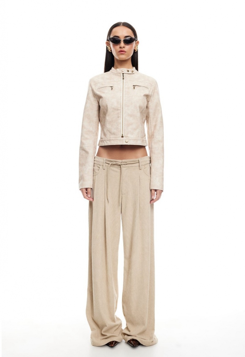 Pantalon Lioness Slouched Tie Up Beige | España-MJDRQ2495