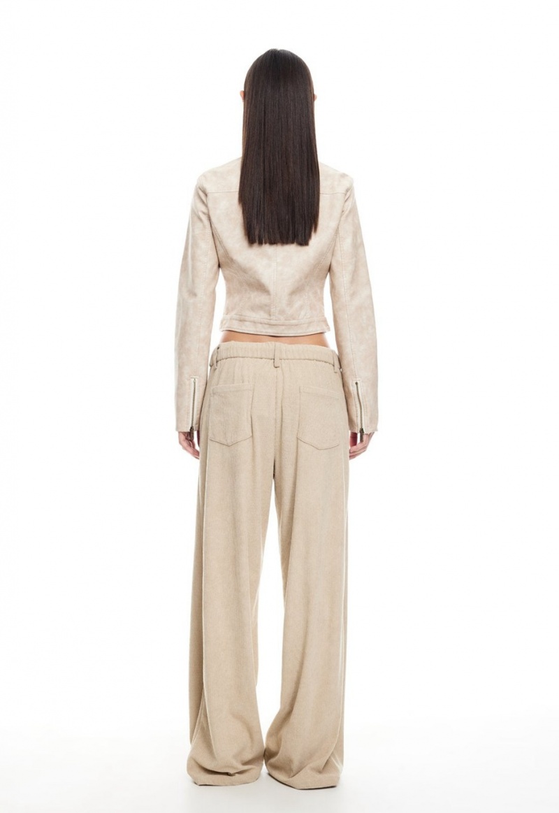 Pantalon Lioness Slouched Tie Up Beige | España-MJDRQ2495