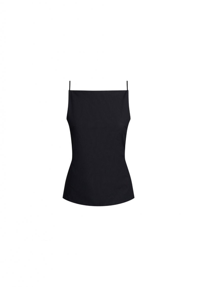 Top Lioness Camille Backless Negras | España-PIODK8791