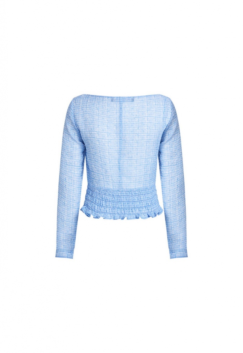 Top Lioness Poppy Long Sleeve Azules Claro | España-MGLFP6815